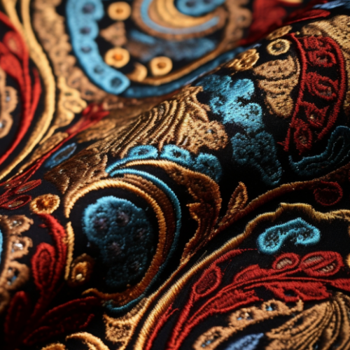 paisley embroidered fabric