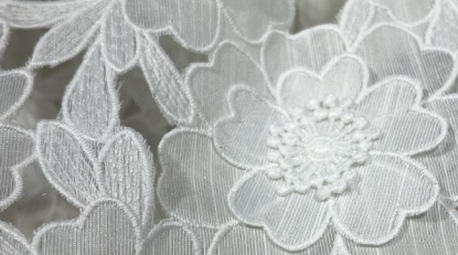 3D floral embroidery fabric